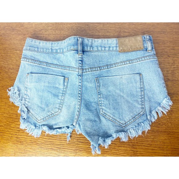 Billabong Sz 27 Denim Jean Cutoff Shorts Laneway - Picture 3 of 11